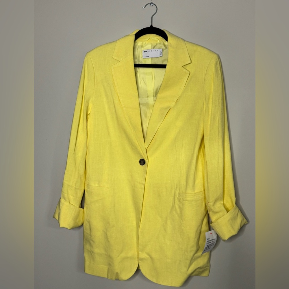 Lemon Yellow Oversized Blazer – ASOS DESIGN (Tall, US 4) | NWT